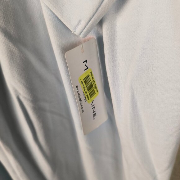 NWT Miss Elaine Zip Front Knit Robe Full Length Pale Blue Petite - Picture 4 of 6